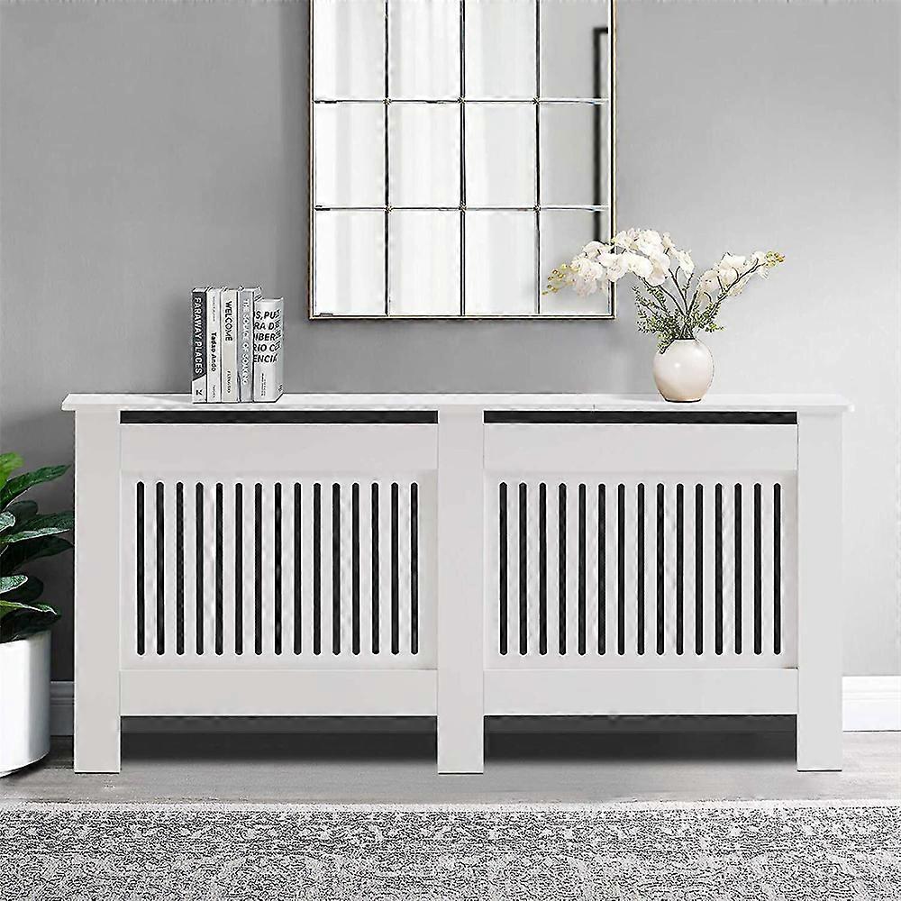 92cm Copertura Radiatore Verticale Orizzontale Verticale Armadio MDF Grill Scaffale S-XL Bianco Vertical L