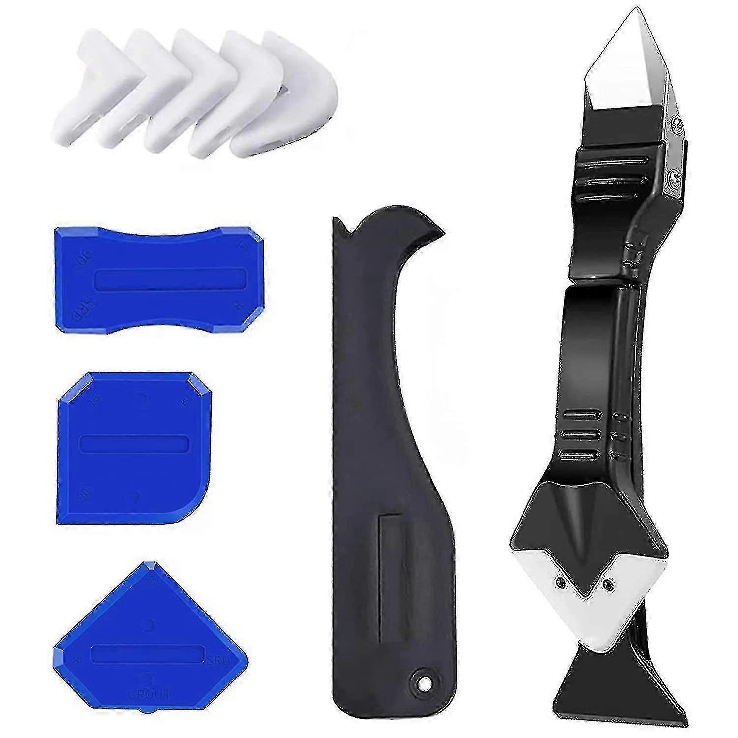 10buc silicon caulking Tool Set, 3 în 1 silicon netezire chit Remover instrument de finisare, silicon mistrie Racleta, pentru baie de bucătărie