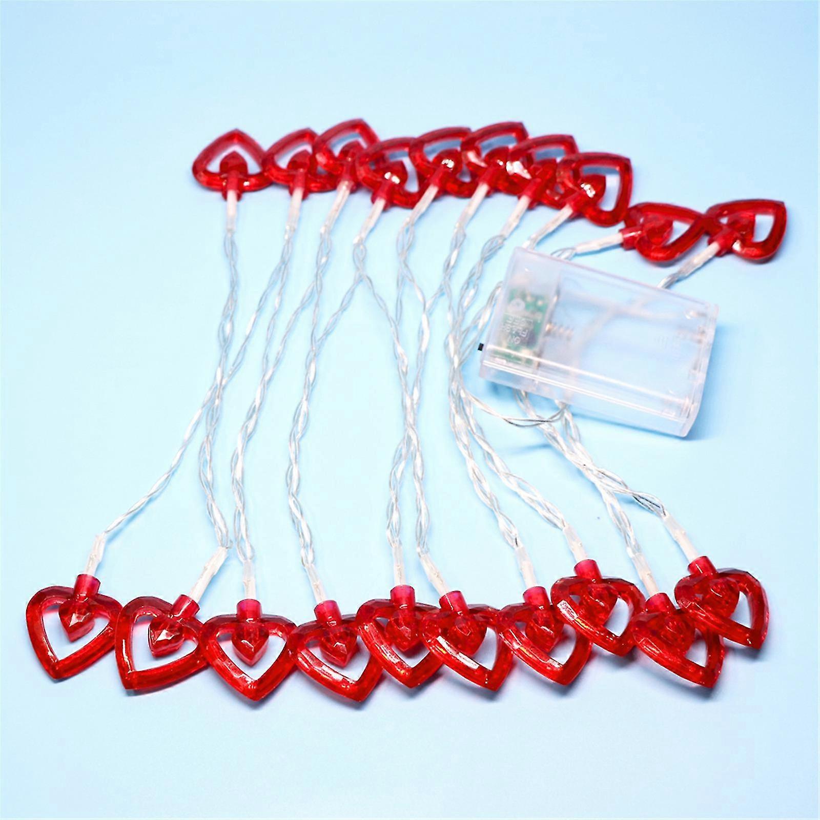 red love heart lantern valentine's day light string small lantern love lights