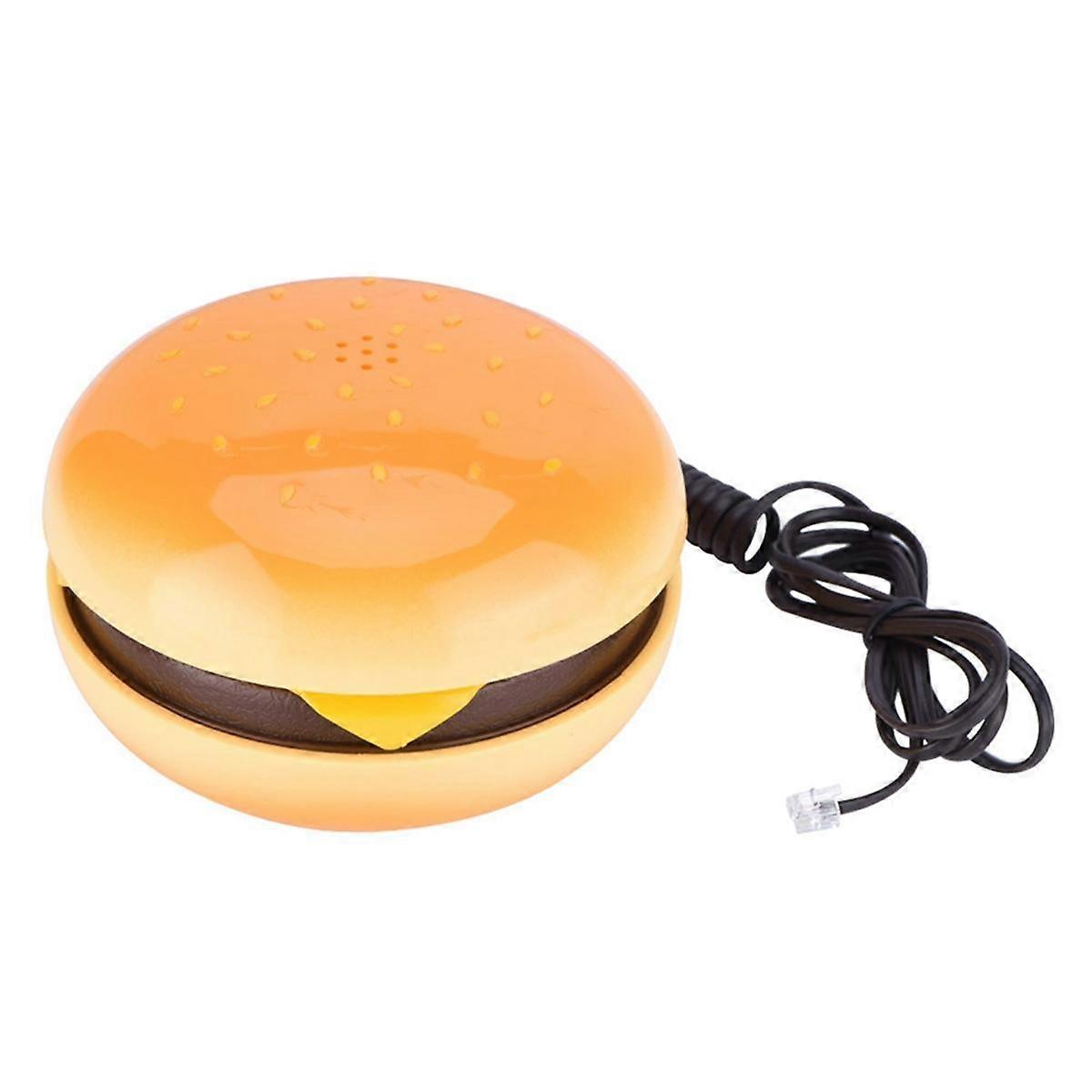 Funny Gadgets Emulational Hamburger Telephone Wire Landline Phone Cheeseburger Phone for Home Offic