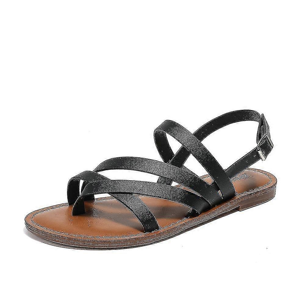 Women's Casual Strappy Sandals Summer Beach Brown