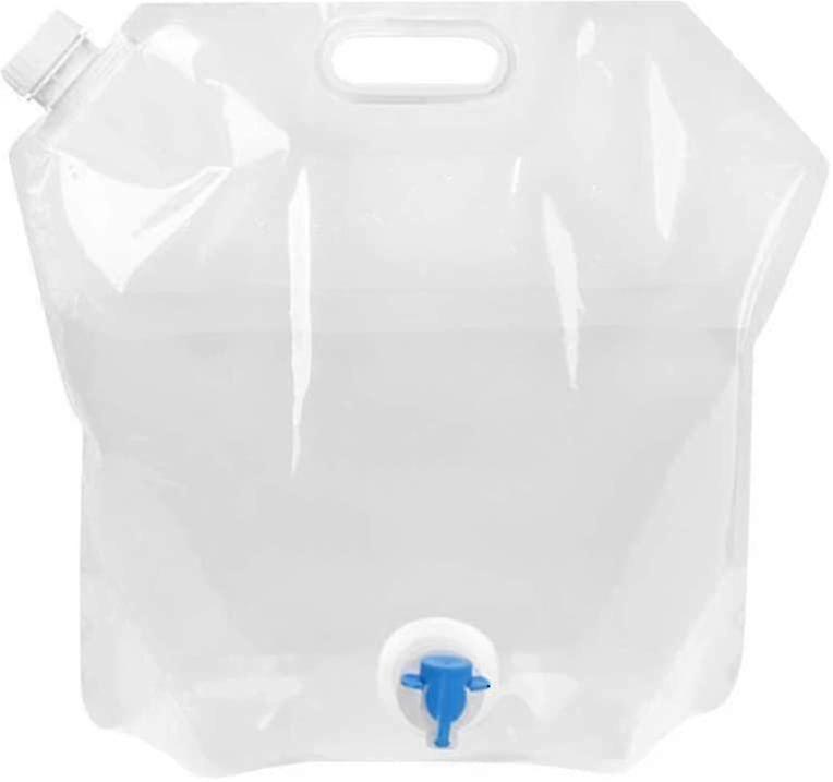 2 Pack 10l Water Storage Bag Large Capacity Portable Folding Water Storage Bag For Camping Outdoor Household White
