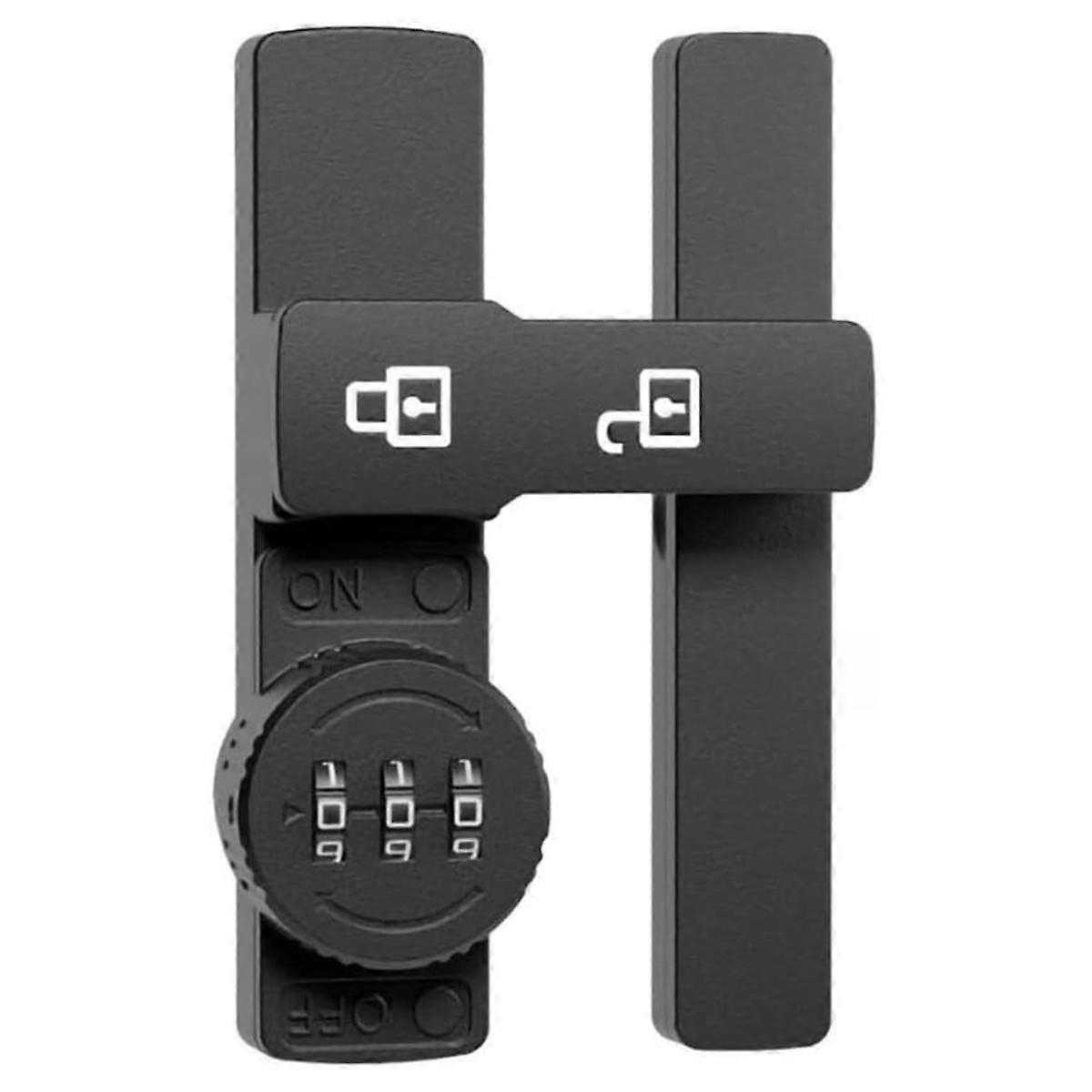 180 Degree Barn Door Lock Latch Fluorescent Secure Your Home Easily Install Keyless Entry Zinc Alloy Matte Black