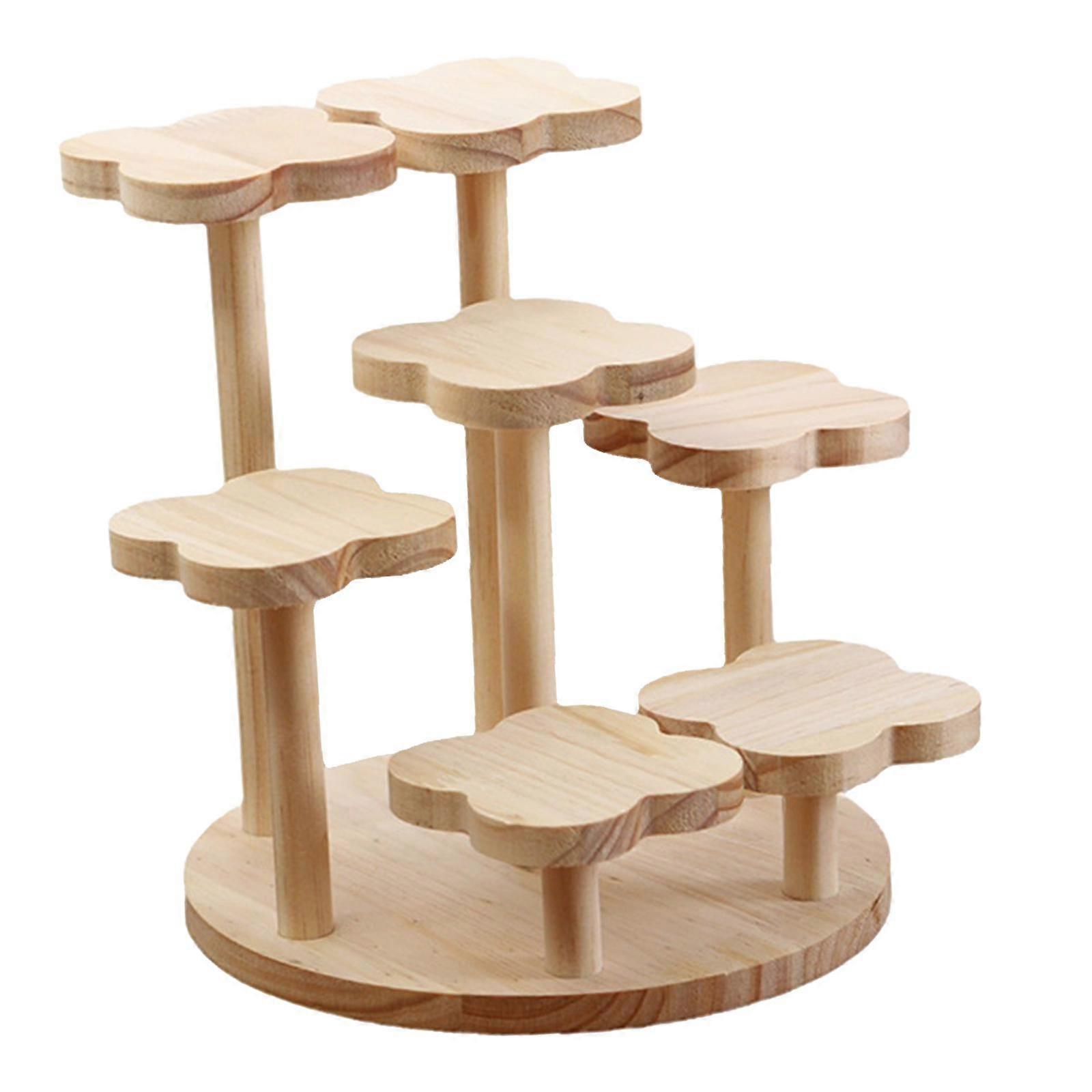 Wooden Desktop Display Stand Multipurpose Desk Storage Shelf for Office Home