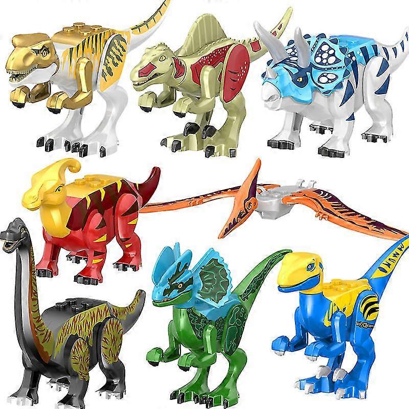8 stk Jurassic Dinosaur World Minifigurer Legetøj