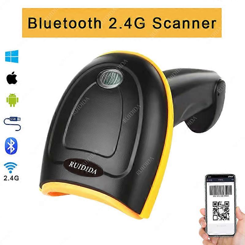 Wired Wireless Scanner 2D Bluetooth Barcode Scanner Wireless Handheld USB QR Code Reader Scanner PDF417 for Supermarket  Store