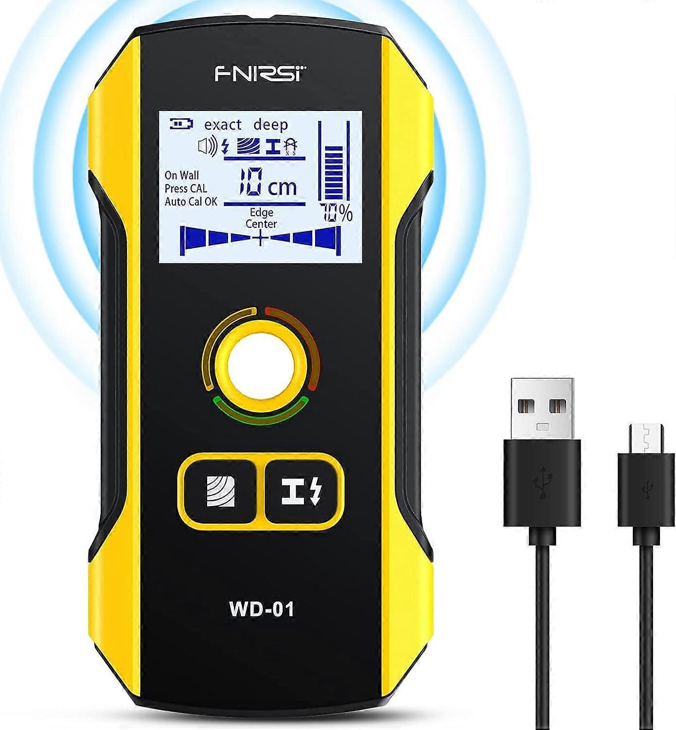 Cable Finder Detector 6 in 1 Power Line Finder - Metal Detector Cable Finder Stud Finder Cable Detector Power Line Finder with LCD Display and Voice P