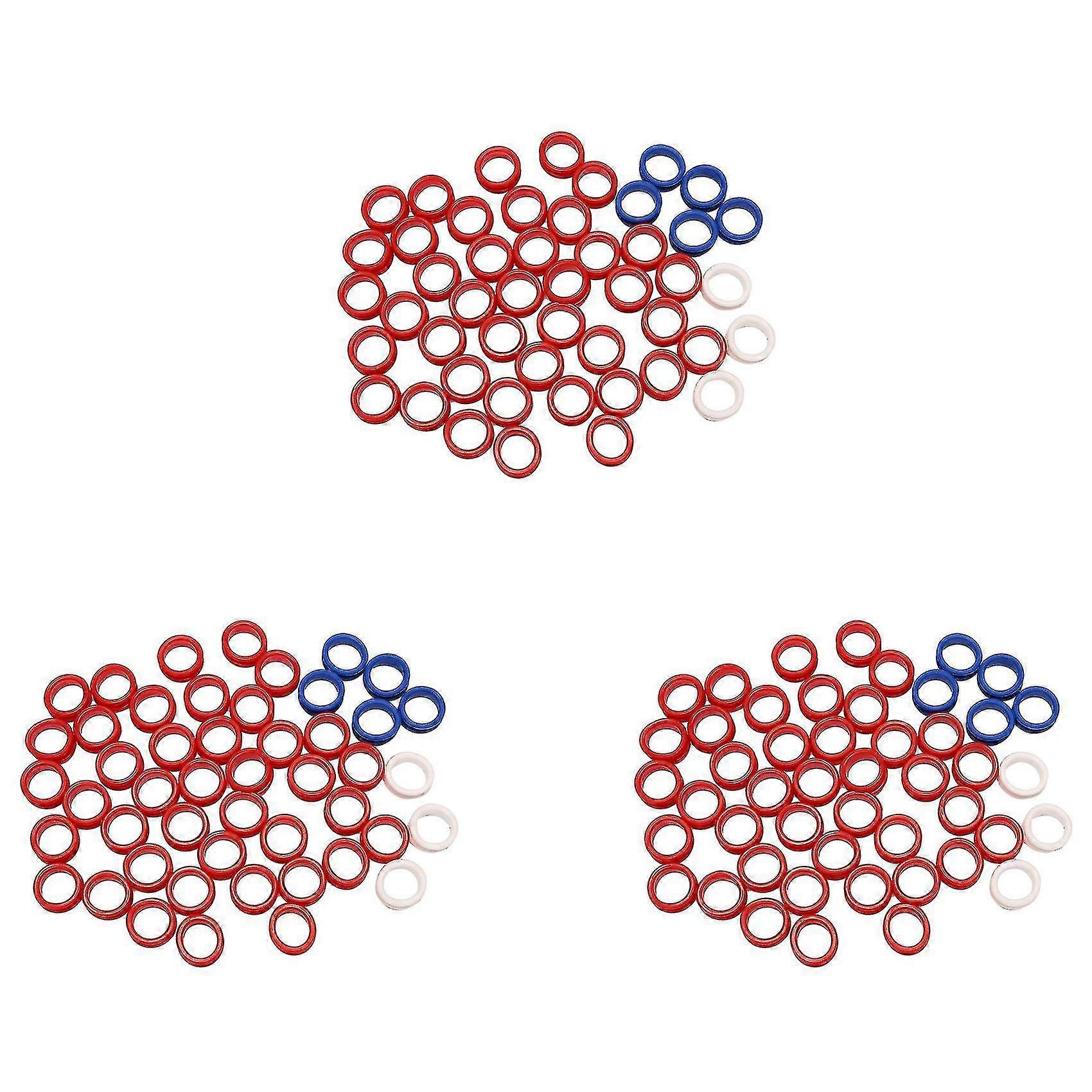 50pcs Silicone Finger Rings For Any Scissors Inserts Tools Mix Colors