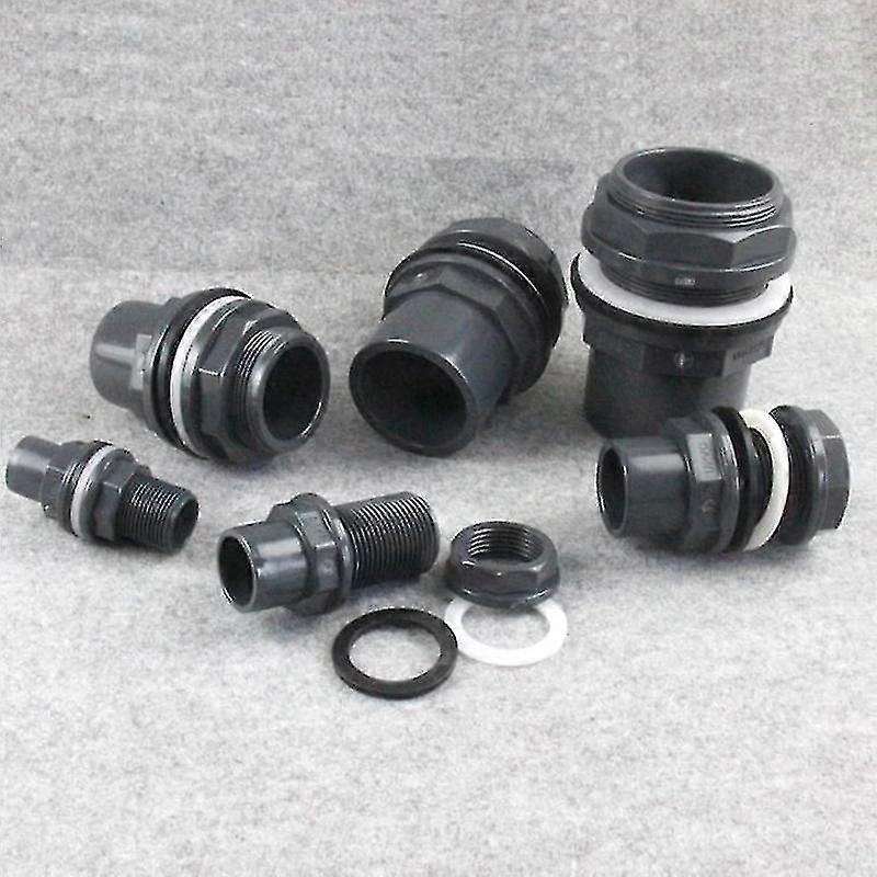 20mm~63mm Hi-quality Upvc Water Tank Inlet Outlet Joint Overflow Pipe Fittings Water Pipe Head Connector Aquarium Parts
