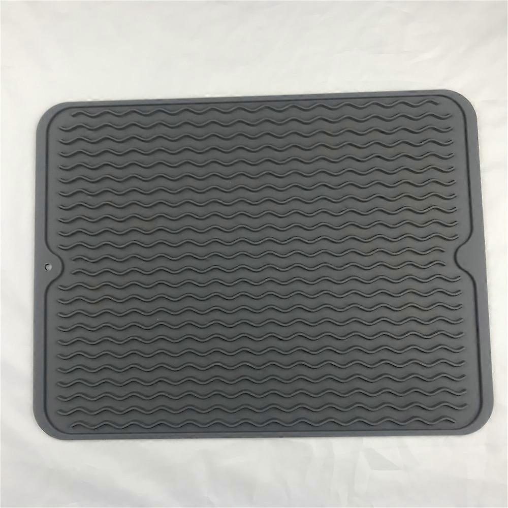 Kitchen Sink Silicone Drying Mat Multifunctional Drain Pad Dish Draining Tr