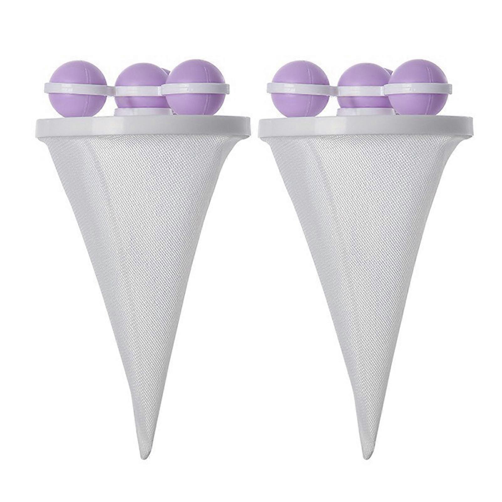 2Pcs Washing Machine Lint Remover Filter Mesh Bags Easy to Use Reusable Lint Collector Laundry Pet Hair Catcher Bags