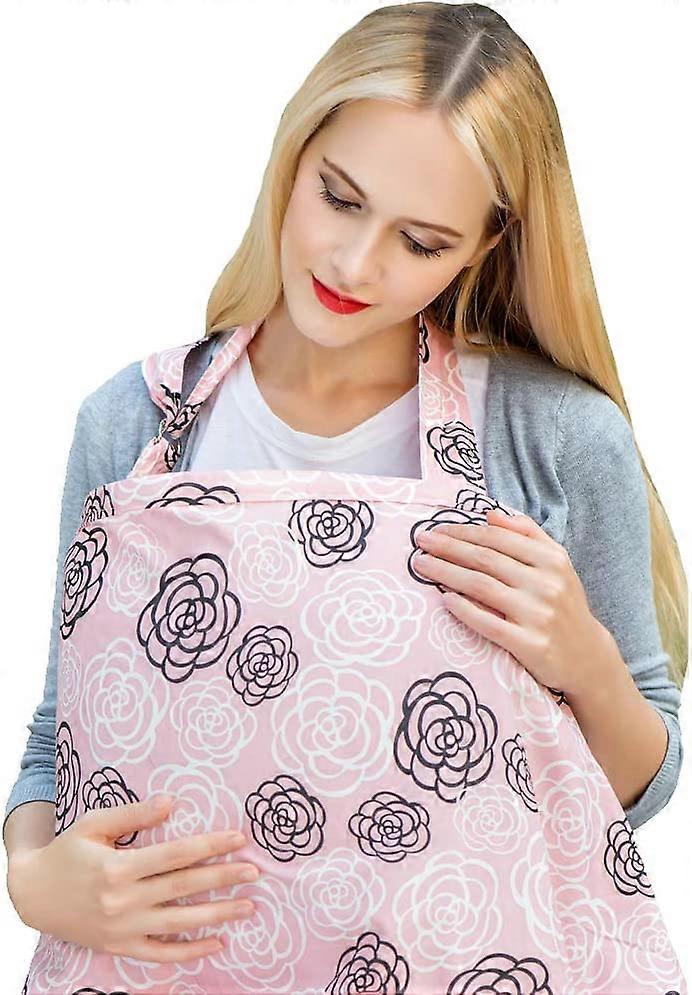 Stort amningsskydd, amningsskydd som andas (rosa)