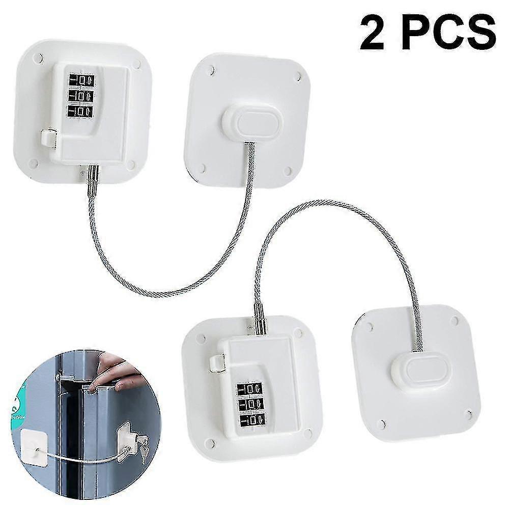 Fridge Lock, Fridge Combination Lock, Child Safety Lock(white)