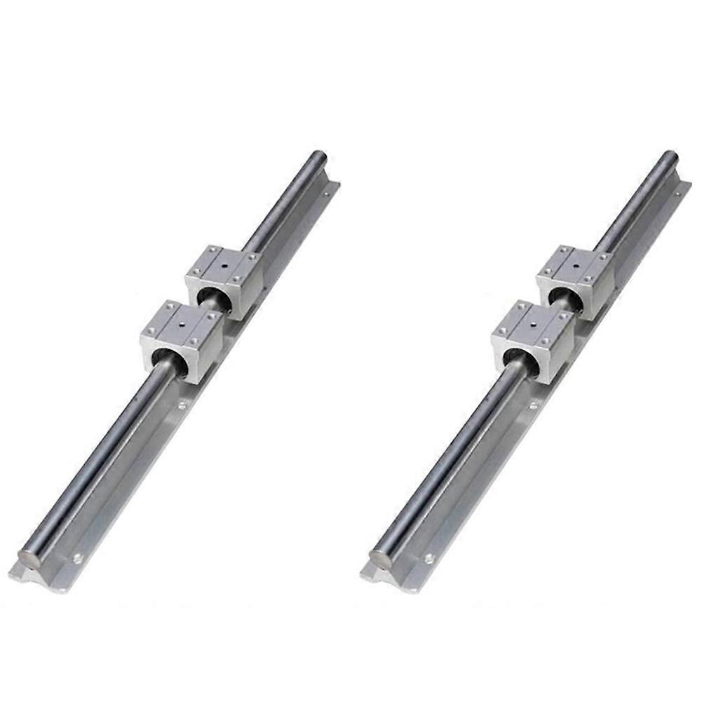 2Pcs Linear Guide Rail 500mm +4Pcs Linear Bearing 12mm Slide Blocks