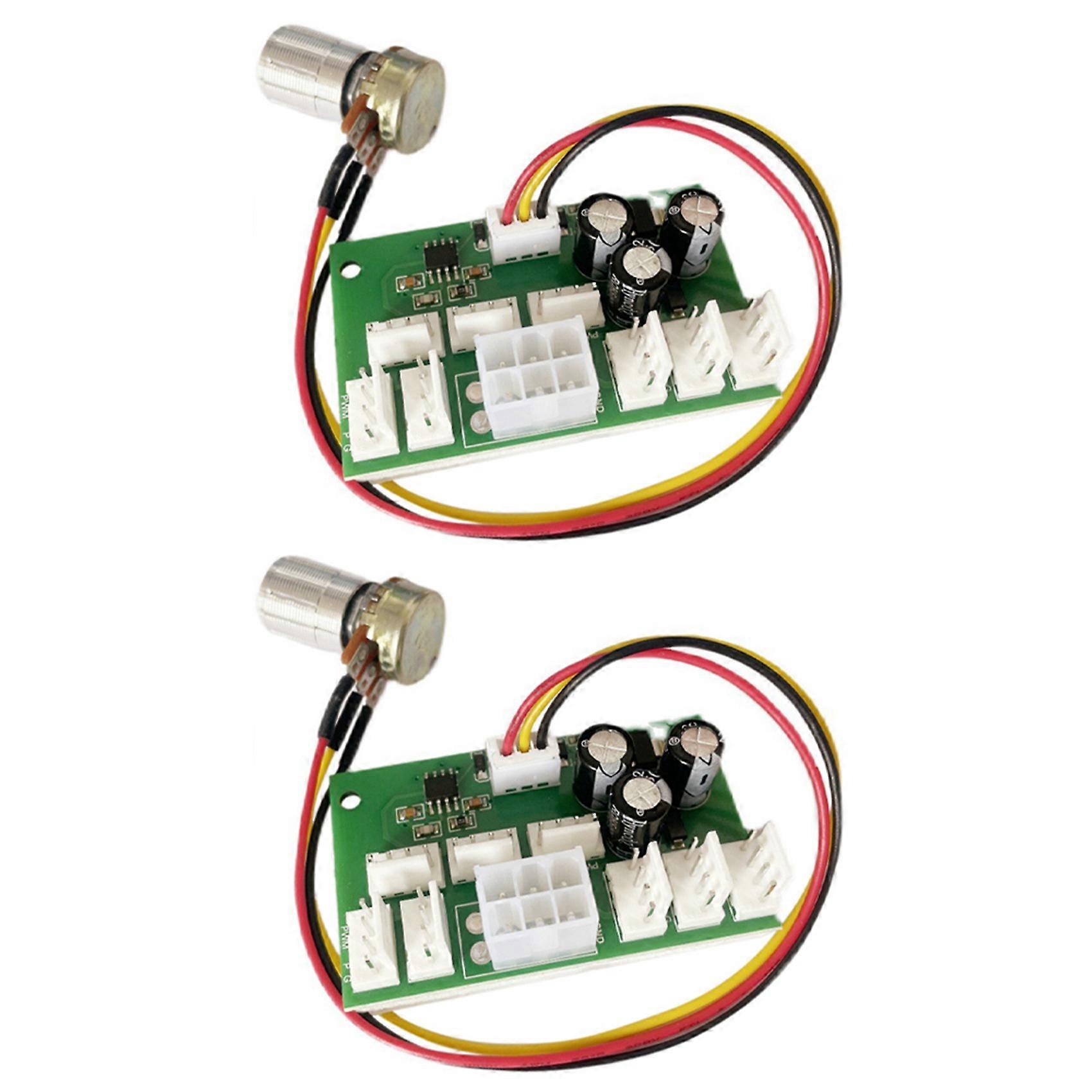 2X Computer Case Miner Fan Speed Controller 8-Channel Fan Hub PWM High-Power Violent Fan Controller