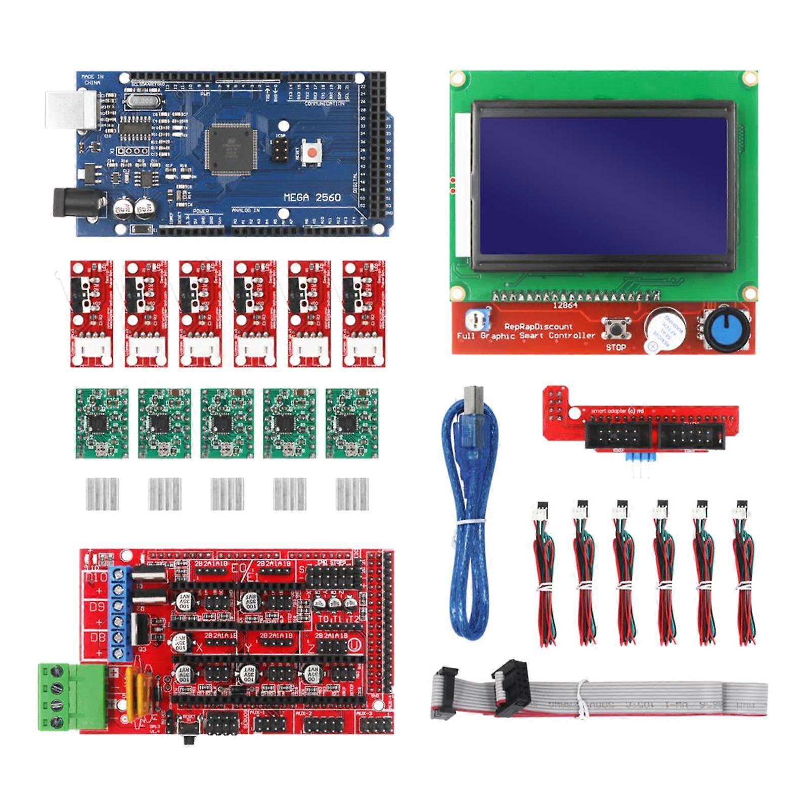 3D Printer Controller Kit RAMPS 1.4+2560 Board+A4988 Stepper Motor Driver