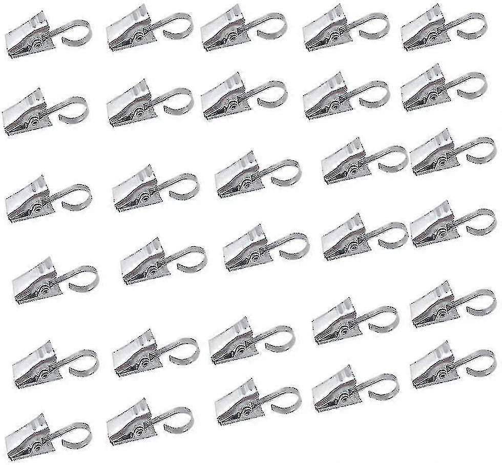 カーテンステンレススチールカーテンリングのためのステンレス鋼クリップフックのパック