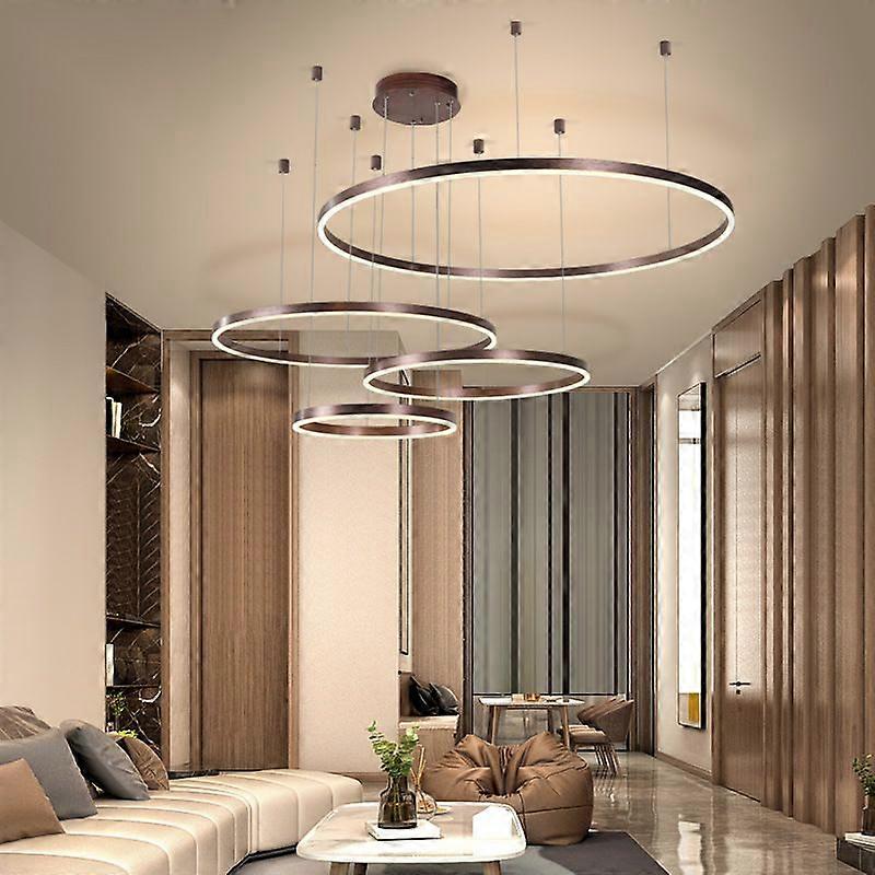 Redkid Lustre LED moderne cercle lumineux bricolage luminaires pour la maison vie plafond suspension