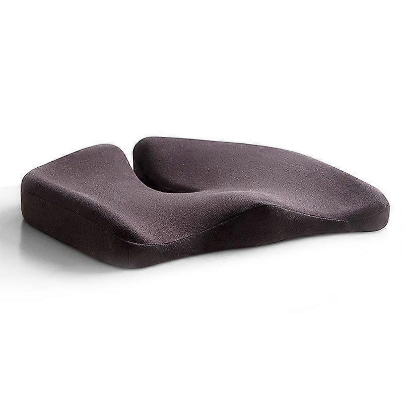 Patented decompression seat cushion for long hours in the office/home chair, super dense memory foam for hip, tailbone, coccyx, sciatica - Coffee colo