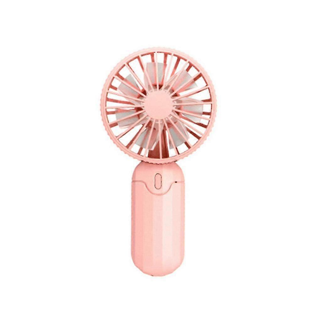 Mini handheld fan usb charging pink