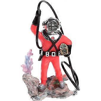 Diver Treasure Landscape Aquarium Decoration, Mini Diver Ornaments Underwater Air Action Fun Decorative Accessory Made Of Plastic And Resin For Fish T