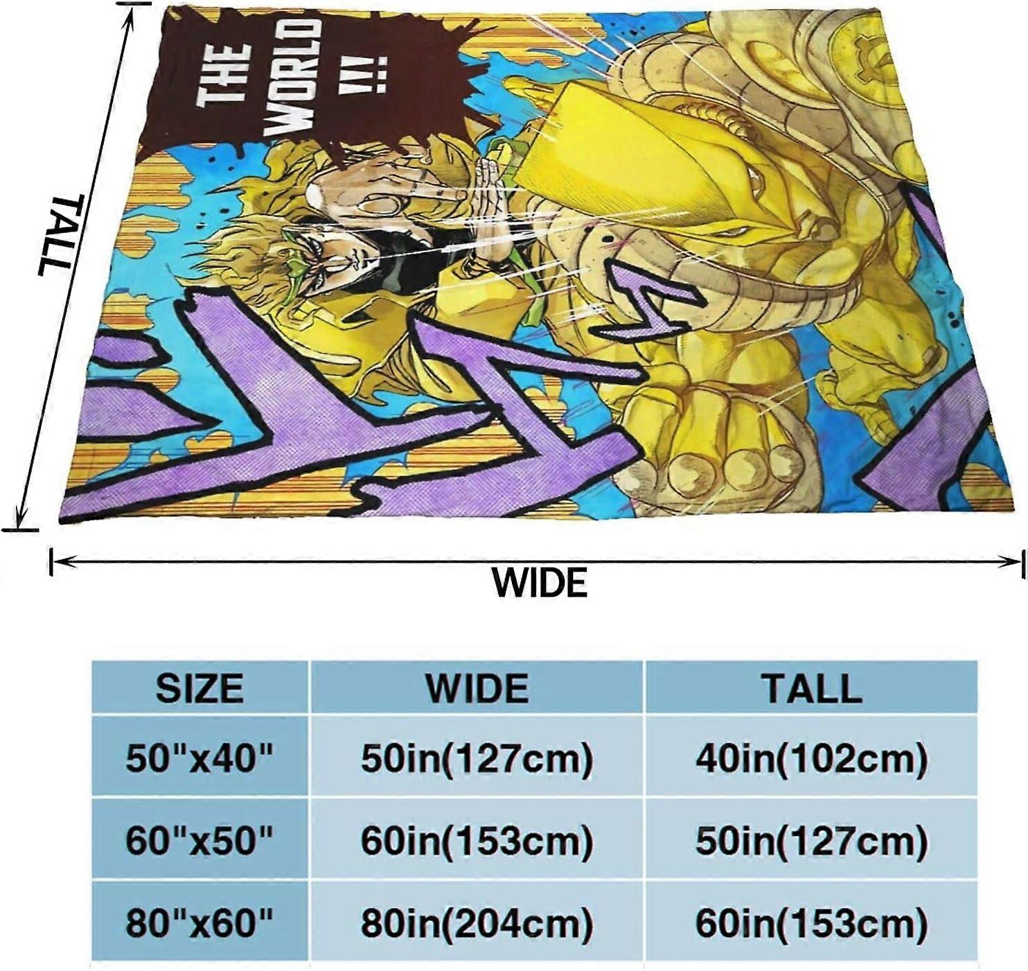 Flauschige Decke JoJo-s Bizarre Adventure Bettdecken Super weiche reversible Sherpa Fleece Decke Überwürfe-1