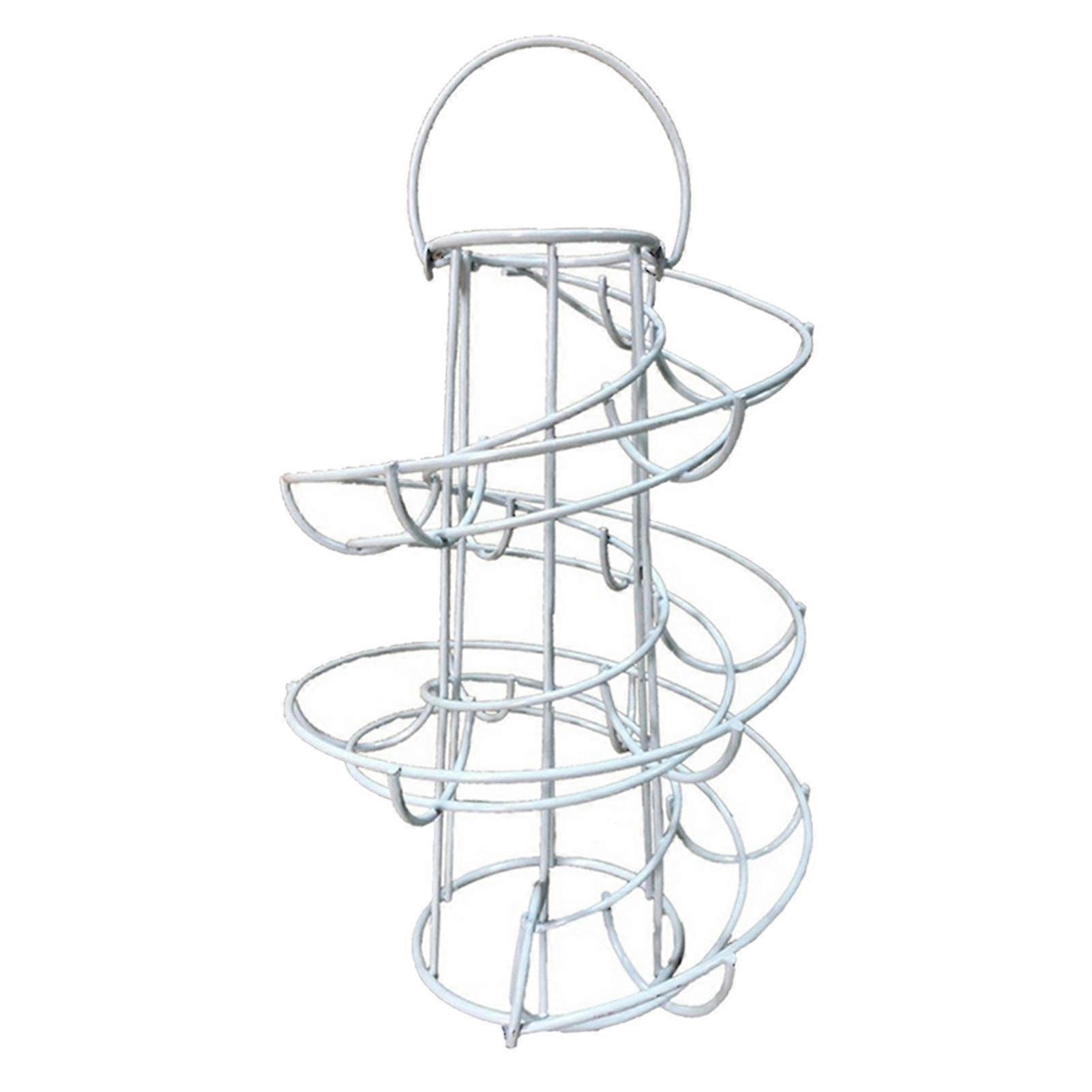 Egg Holder Multifunctional Spiral Design Iron Creative Egg Storage Rack For Kitchen Zekai