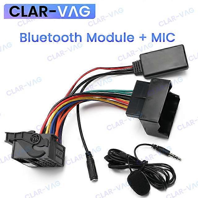 For BMW E60 E63 E64 E61 Bluetooth 5.0 Module Receiver Adapter Radio Stereo AUX Cable Adapter 12Pins Plug and Play