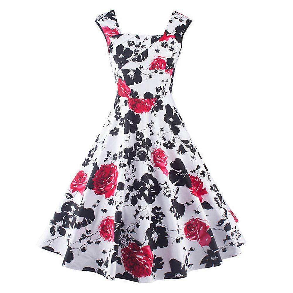 Vara Big Peplum Rochie de imprimare Suspender