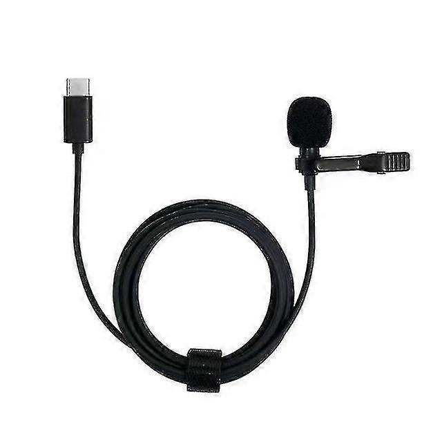 Wired Microphone Usb Condenser Mic Computer Recording Microphone Type-c Mobile Phone Camera Interview Live Broadcast Collar Clip