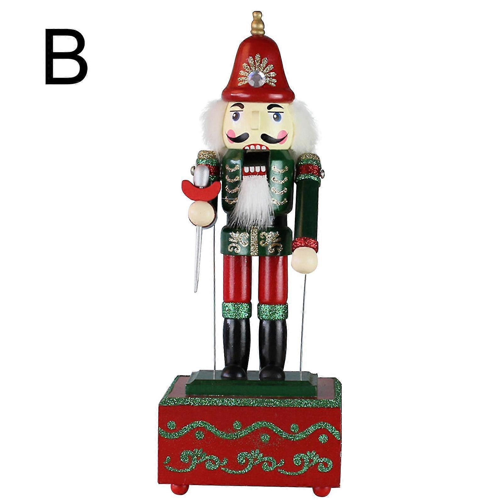 Animated Musical Nutcracker Shape With Drum Music Box Handicrafts Home Desktop Decoration