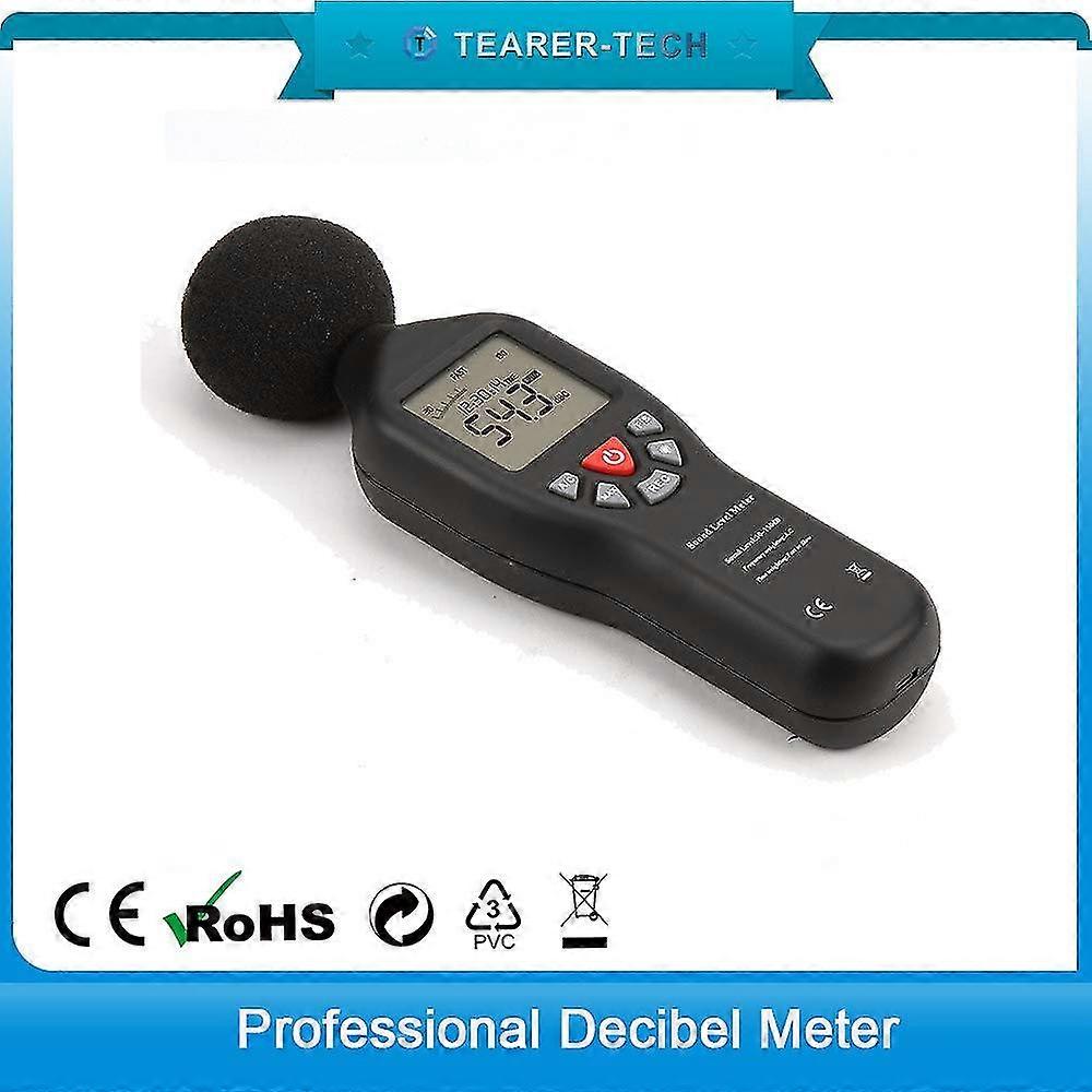 Decibel Meter, Professional Digital Sound Level Meter Decibel With Backlit Display High Accuracy Measuring 30db-130db With Data Record Function
