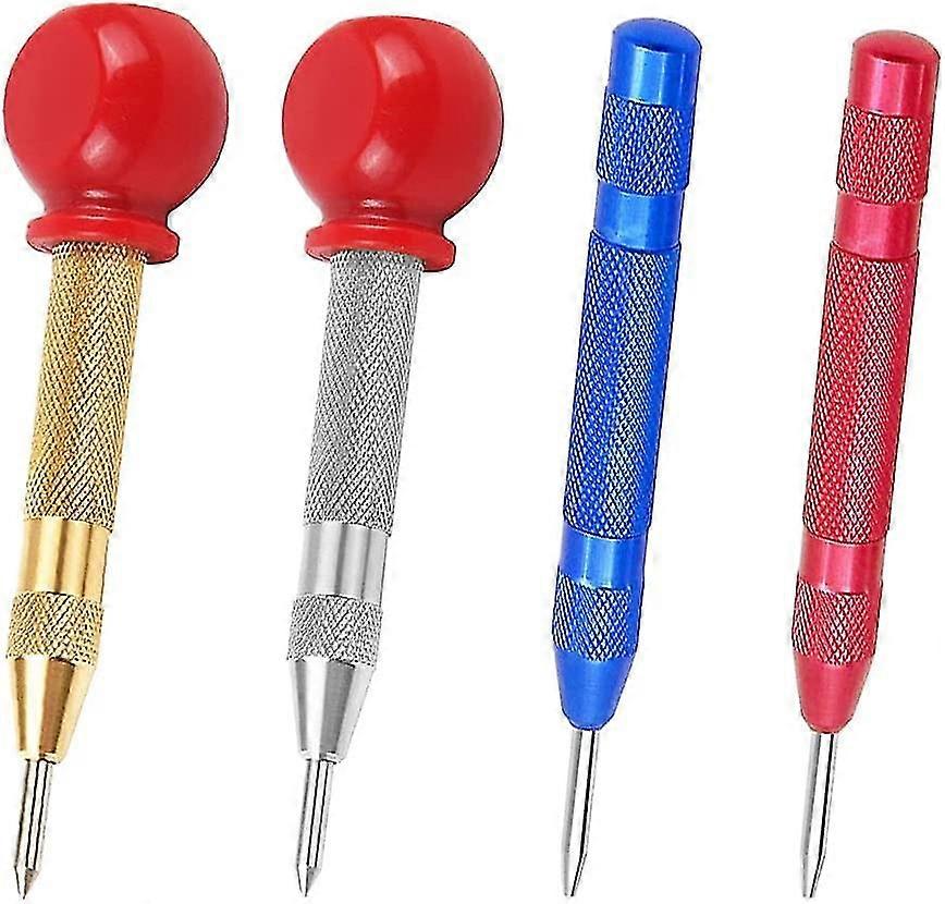 Automatic Center Punch Spring Loaded Drill Punch Tool High Speed Steel Hardness, Hand Breaker Tool With Cushion Cap And Adjustable Impact For W