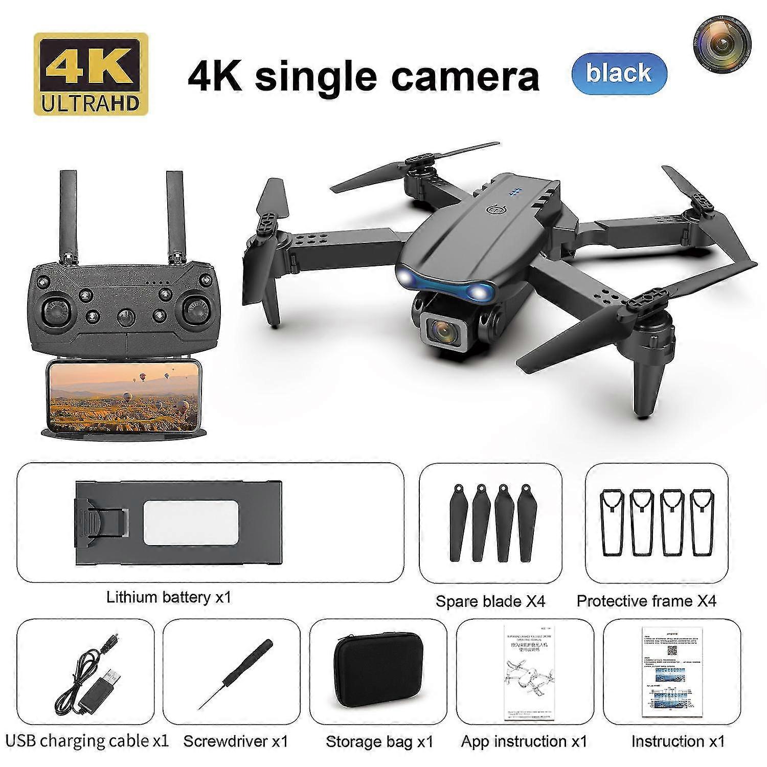 UAV 4K HD aerial photography aircraft folding height fixed remote control aircraft (single shot)