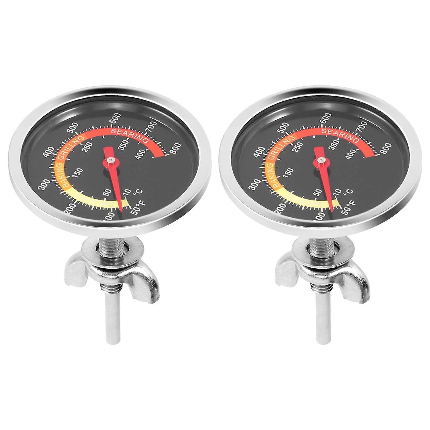 BBQ Grill Temperature Gauge, Barbecue Charcoal Grill Smoker Temperature Gauge Pit BBQ Pizza Oven Th