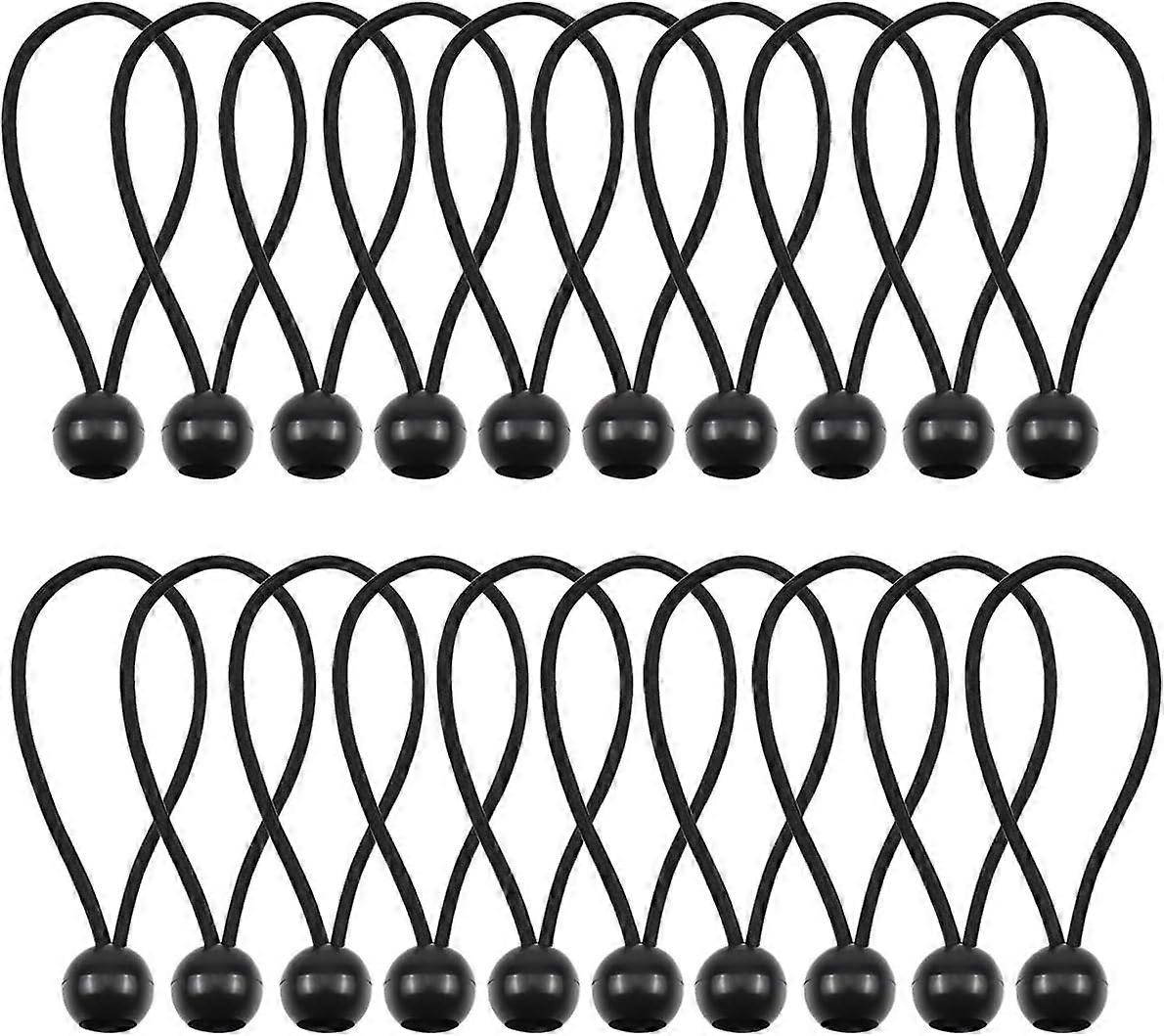 20pcs Elastic String Cord  Adjustable Bungee Straps for Tent, Camping, Household Items, Flags