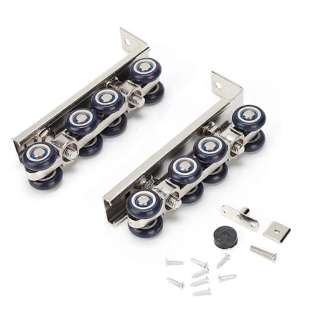 Robust 8 hjul Dør Spor Remskive Hængende hjul Hjem Skydedør Hardware Tilbehør