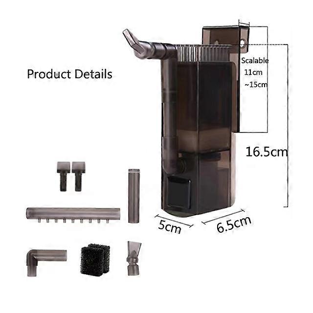 6W Aquarium Surface Oil Skimmer Filter Mute Auto Oil Film Processor Remove Tool for Aquarium Fish Tank Water Filtration 220-240V