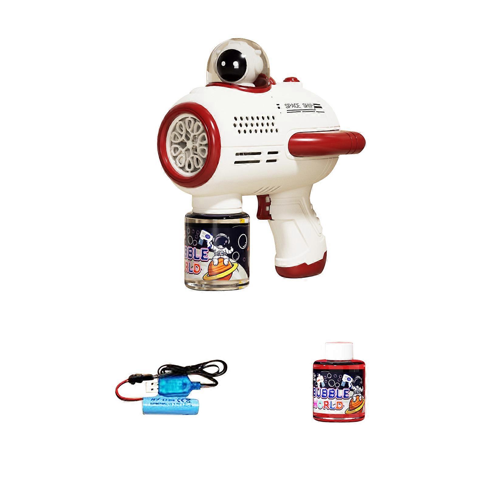 Space Travel 10-Hole Electric Bubble Gun360 Leak-Proof Design, με μηχανή φυσαλίδων λαμπτήρων για παιδιάΠαιχνίδια εξωτερικού χώρου για παιδιά ηλικίας 3-12 ετών 2023