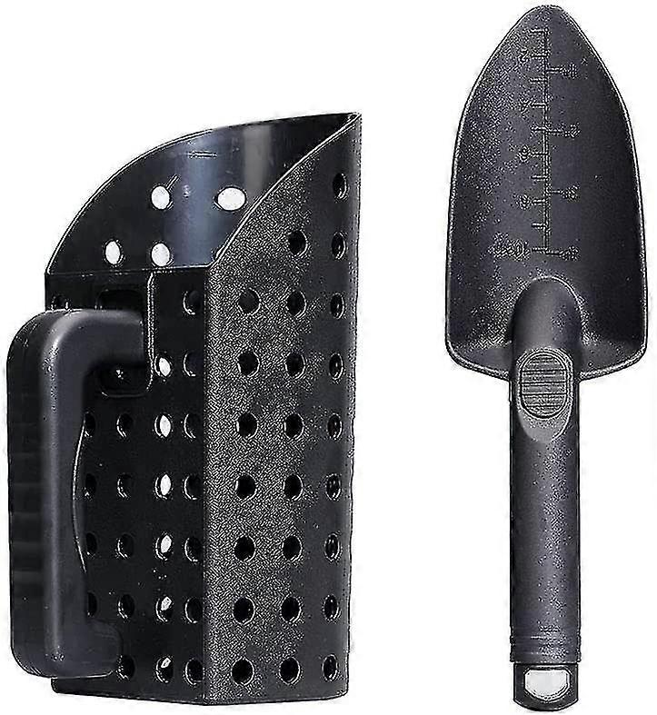 Detecting Shovel With Handle, 2 Pack Sand Scoop With Shovel, Beach Sand Shovel, Hand Sieve