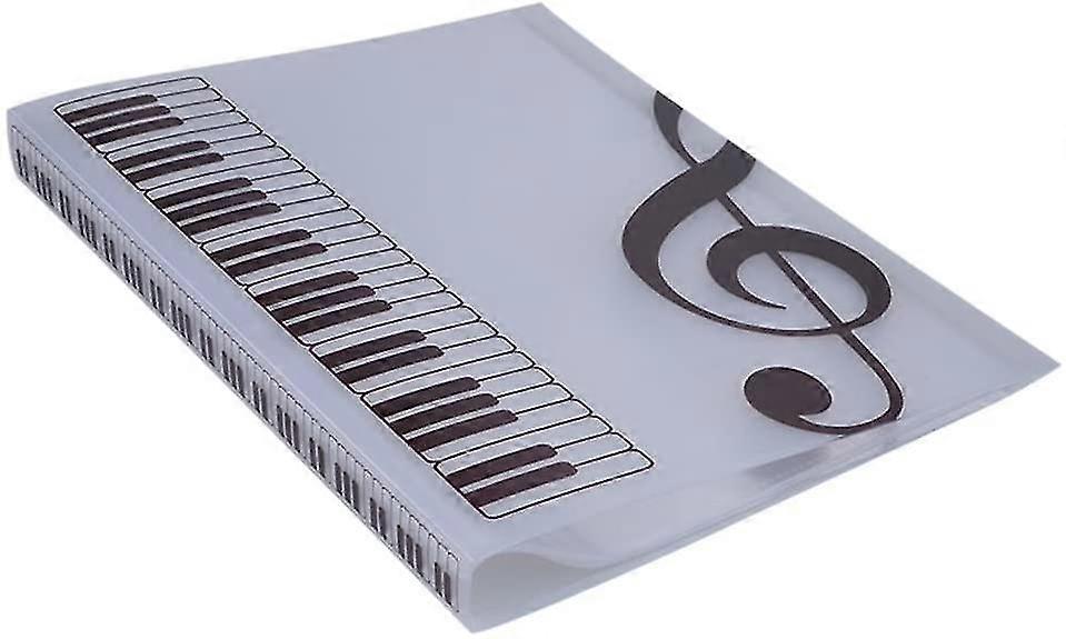 Music Blade Folder Documents File 40 Pockets Sostenedor Paper Storage (white)