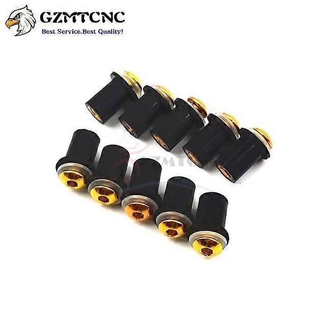Back Protectors 10pcs M5 YZFR1 Windshield BoWindscreen Mounting Screw Washer Nut for Yamaha YZF R1 R6 R7 600R 750R 1000R FZ1 FZ6 FZ6R FJR1300