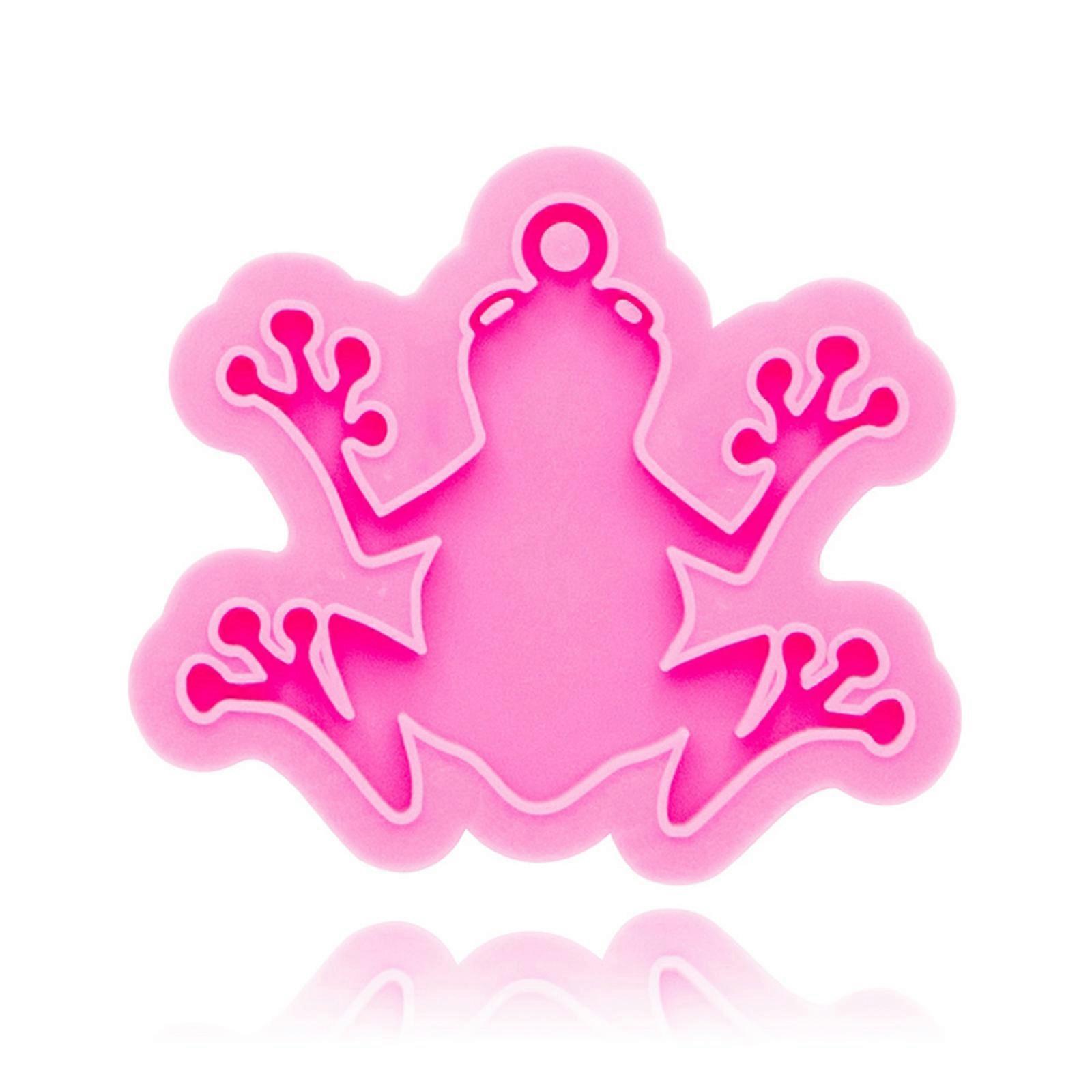 Shiny Cartoon for Frog Shape Keychain Mold Handmade Glossy for Frog for Key Chai