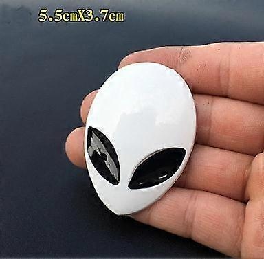 1 Pcs Full Metal 3D Alienware Alien Head Auto Logo Sticker Vinyl Badge Car Decals Graphic High Quality Car Styling Waterproof