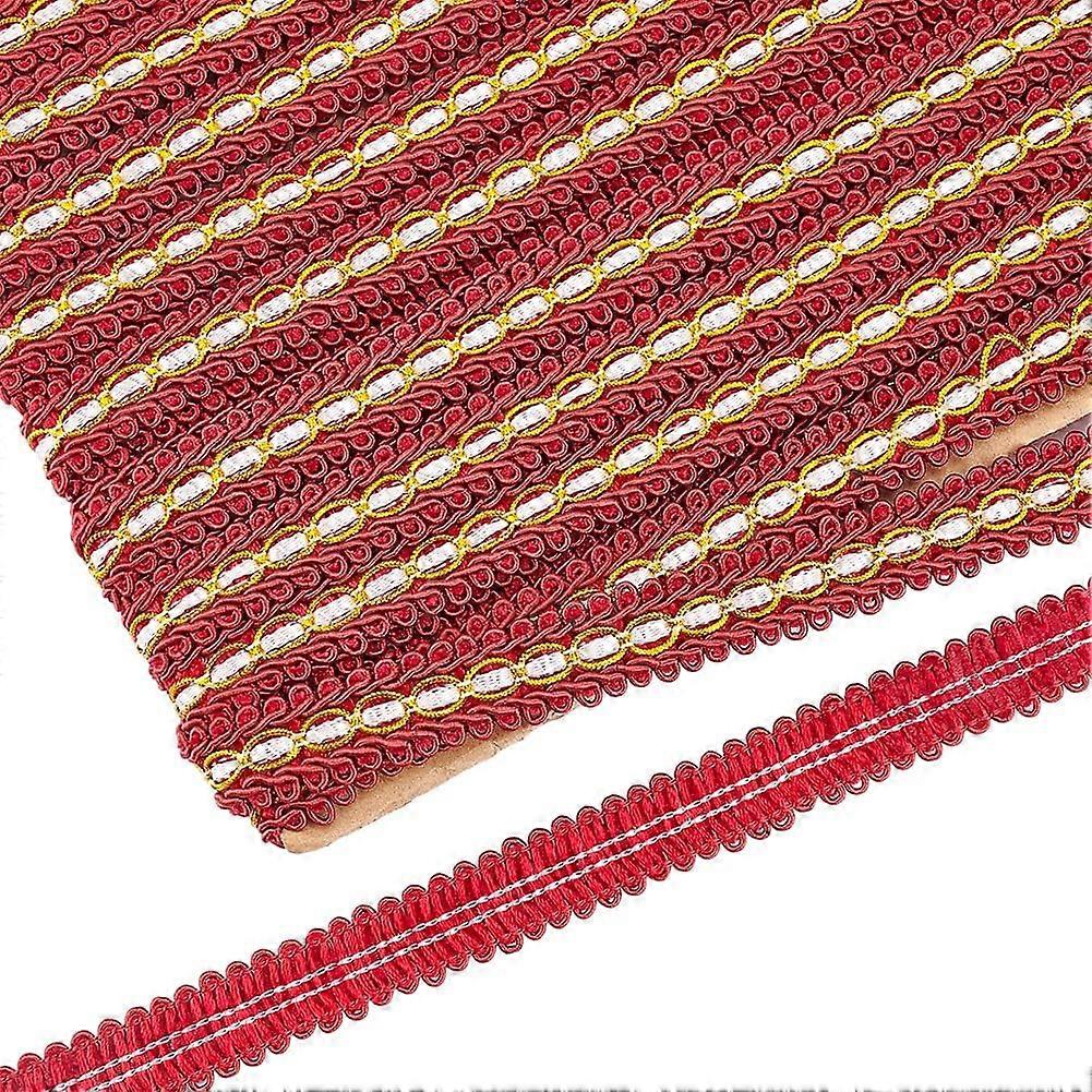 Centipede Braid Trim 3/4"(W) x 13 Yards(L) Red Polyester Ribbon Woven Gimp Fringe Trim Basic Trim Decorative Gimp Braid Trim DIY