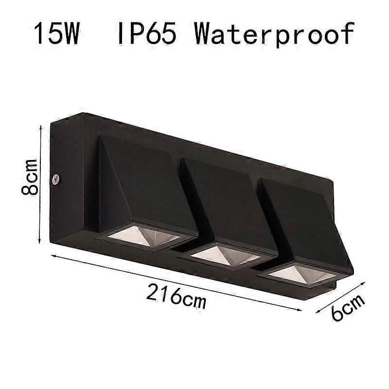 Led Outdoor Wall Lights Up And Down The Corridor Waterproof Light Aluminum Rust 5W 6W 15W Cool Warm White Light Gray Wall Lamp