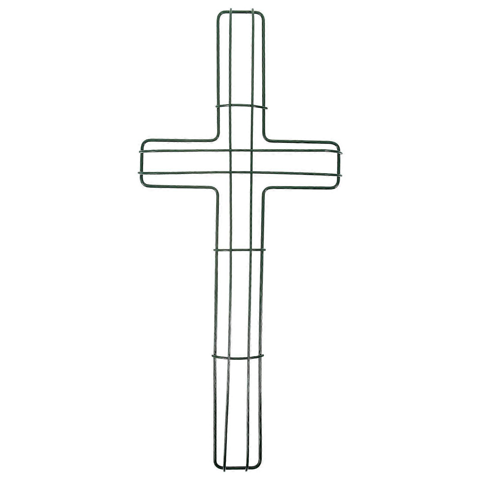 Cross Wreath Frame Metal Cross Shaped Metal Wire Wreath Frame Form for Easter Christmas