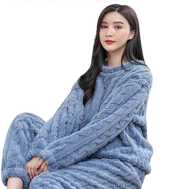 Winter Fleece Plush Pajamas Set for Women