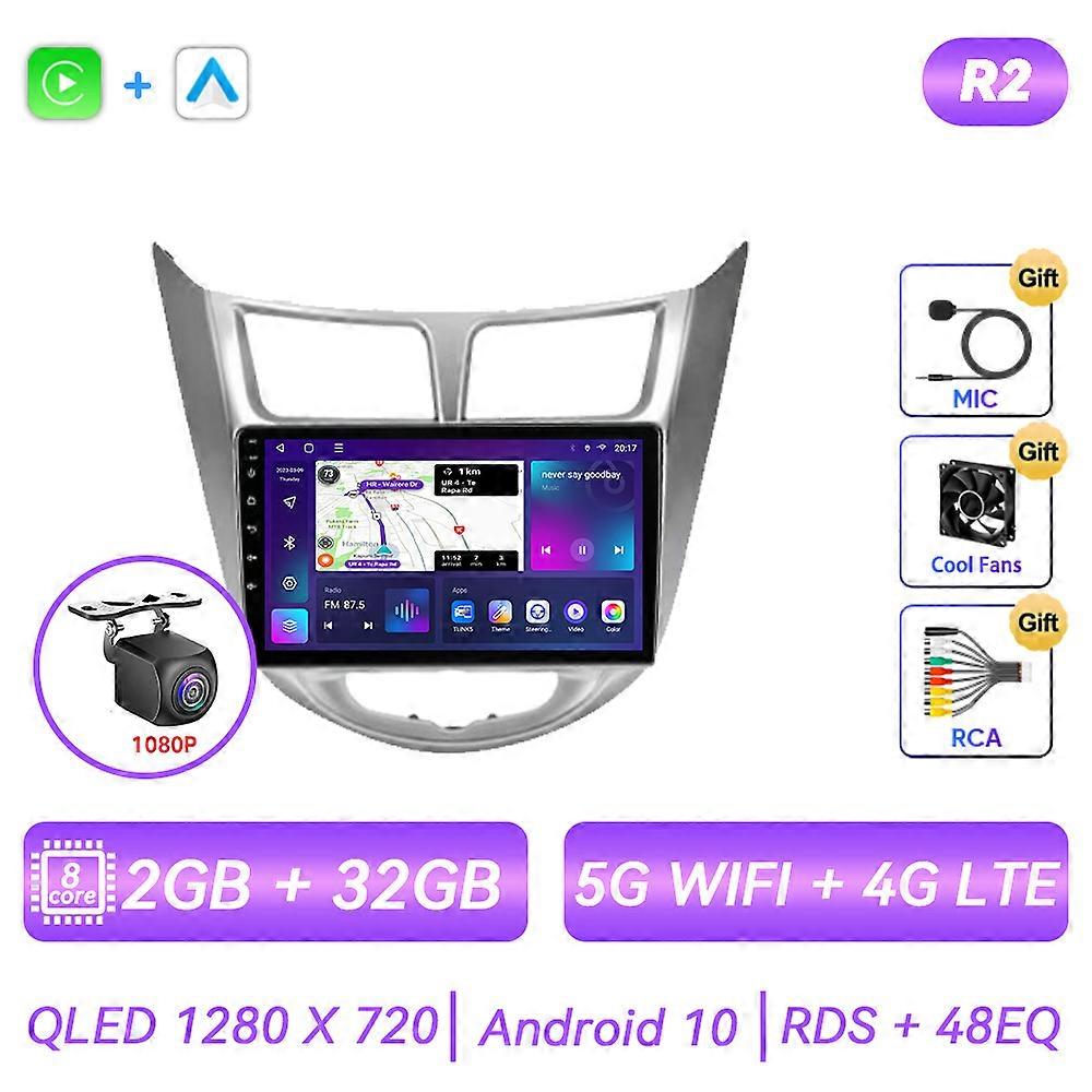 For Hyundai Solaris Verna Accent 1 2010 - 2016 Android Car Radio Multimedia Video Player DSP GPS Navigaion QLED Touch Screen