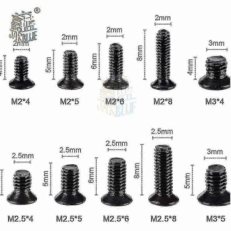 Computer Screw Kit,450 Pieces, M2 M2.5 M3 Km, Flat And Small Phillips Screws